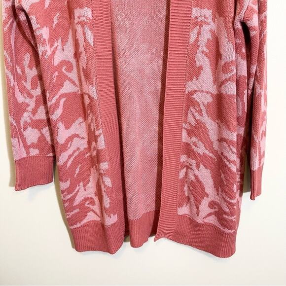 H&M Divided Camouflage Open Front Long Sleeve Ribbed Trim Cardigan Sweater Large - Picture 6 of 13